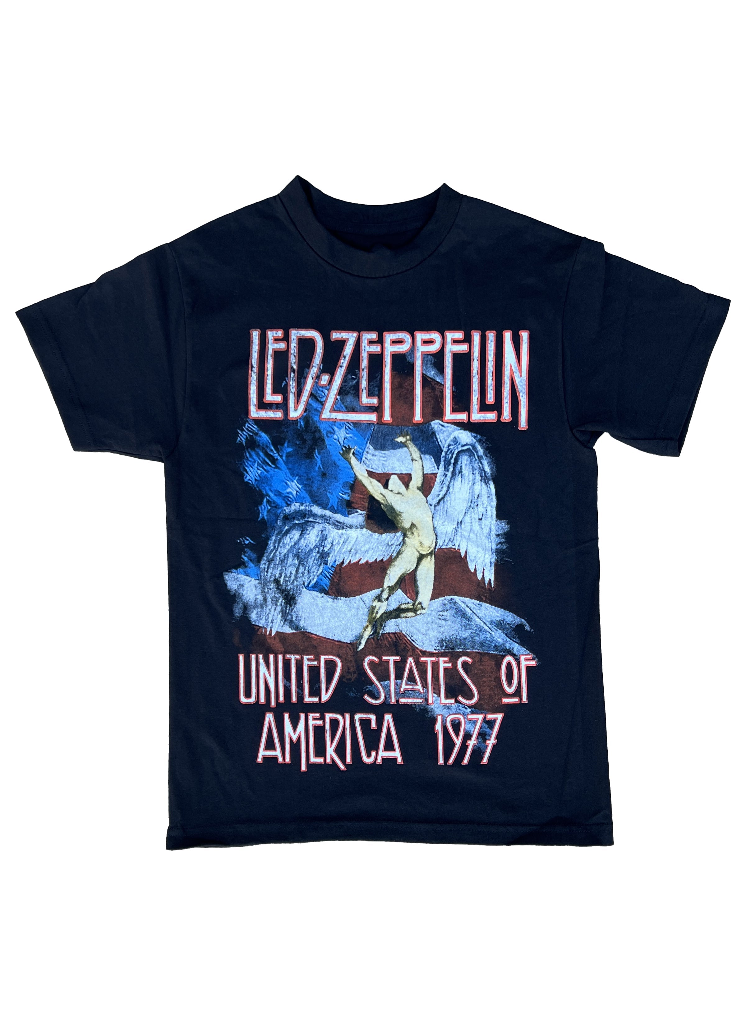 Bravado - Maglietta Ufficiale Led Zeppelin USA 1977 - 100% Cotone, Colore Nero - 5
