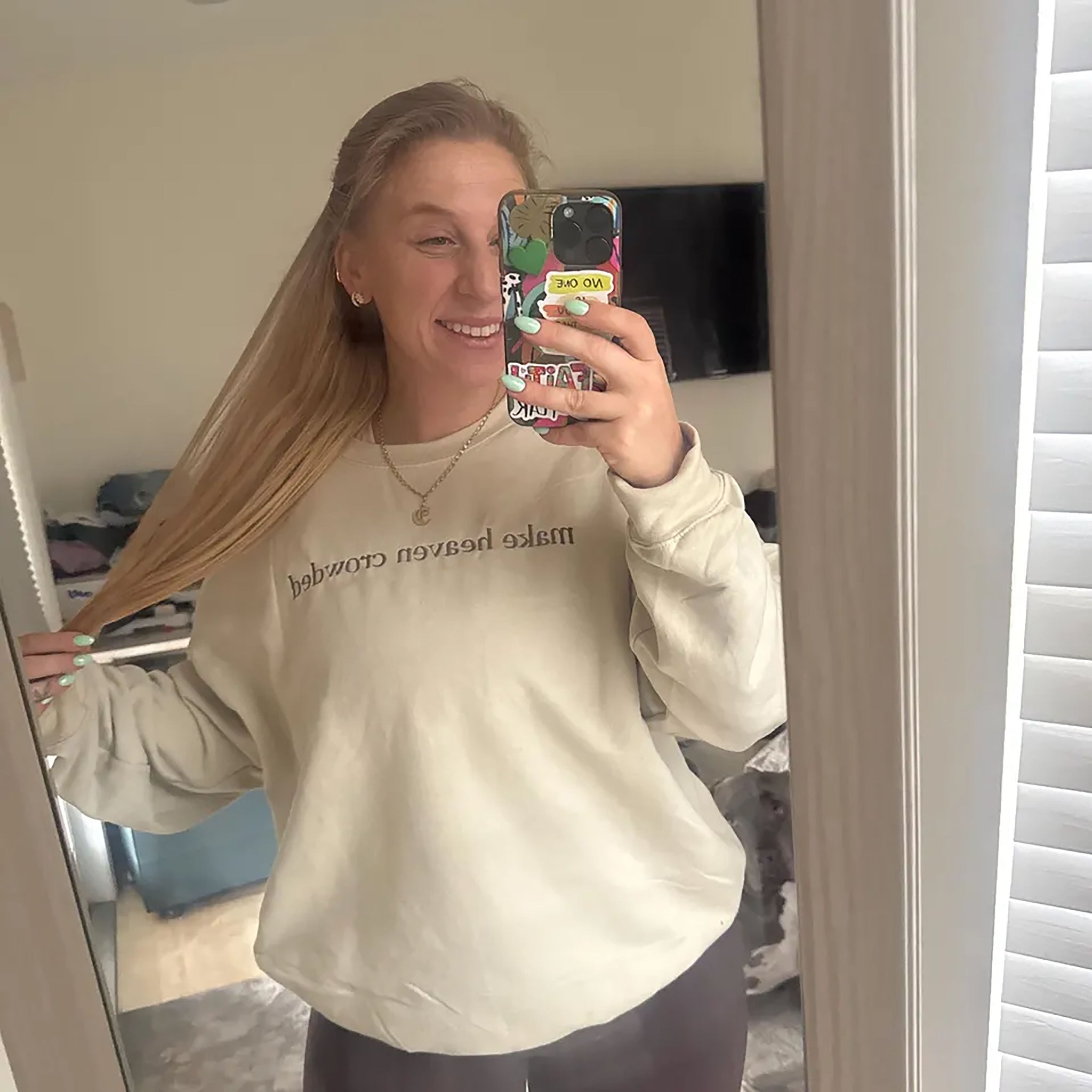 Embroidered Make Heaven Crowded Sweatshirt