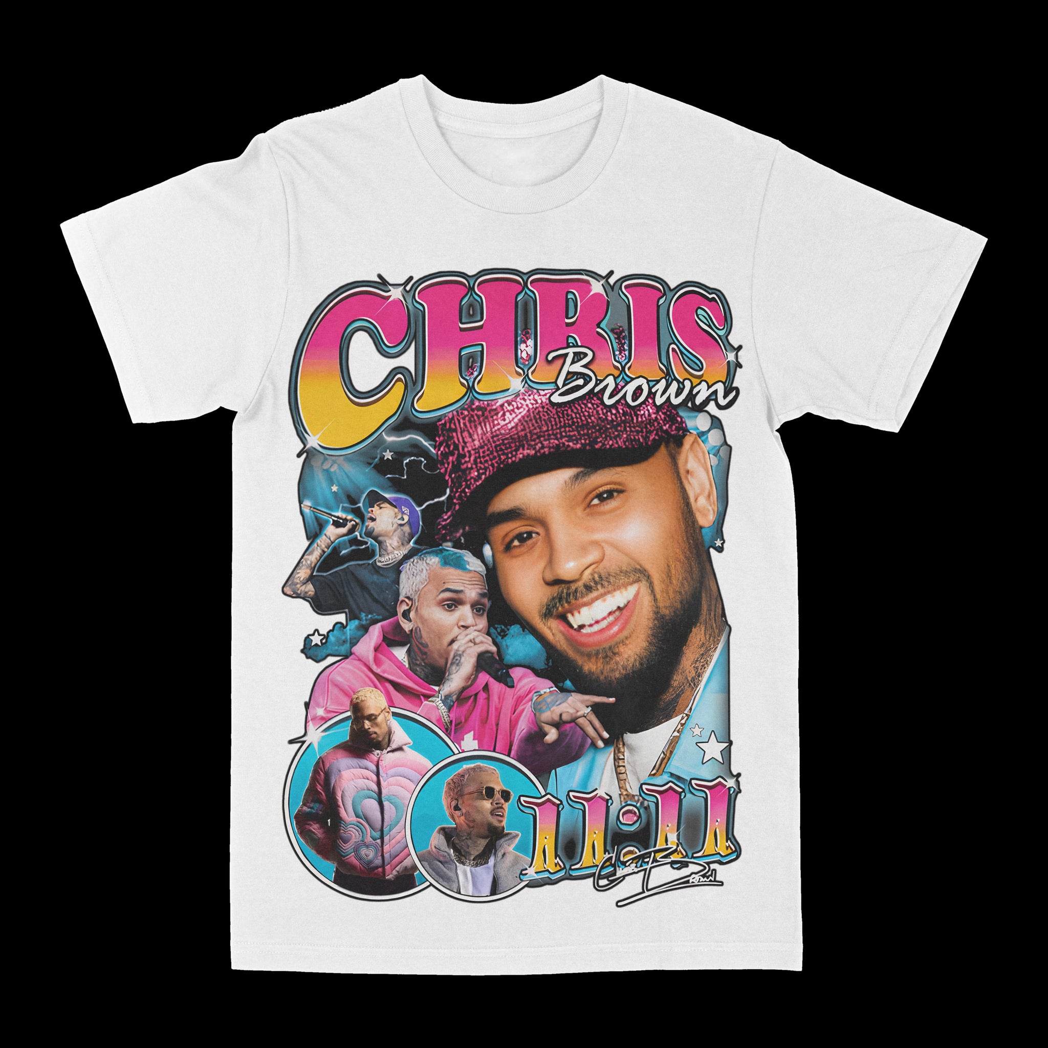 Chris Brown "11:11" Blue Graphic Tee