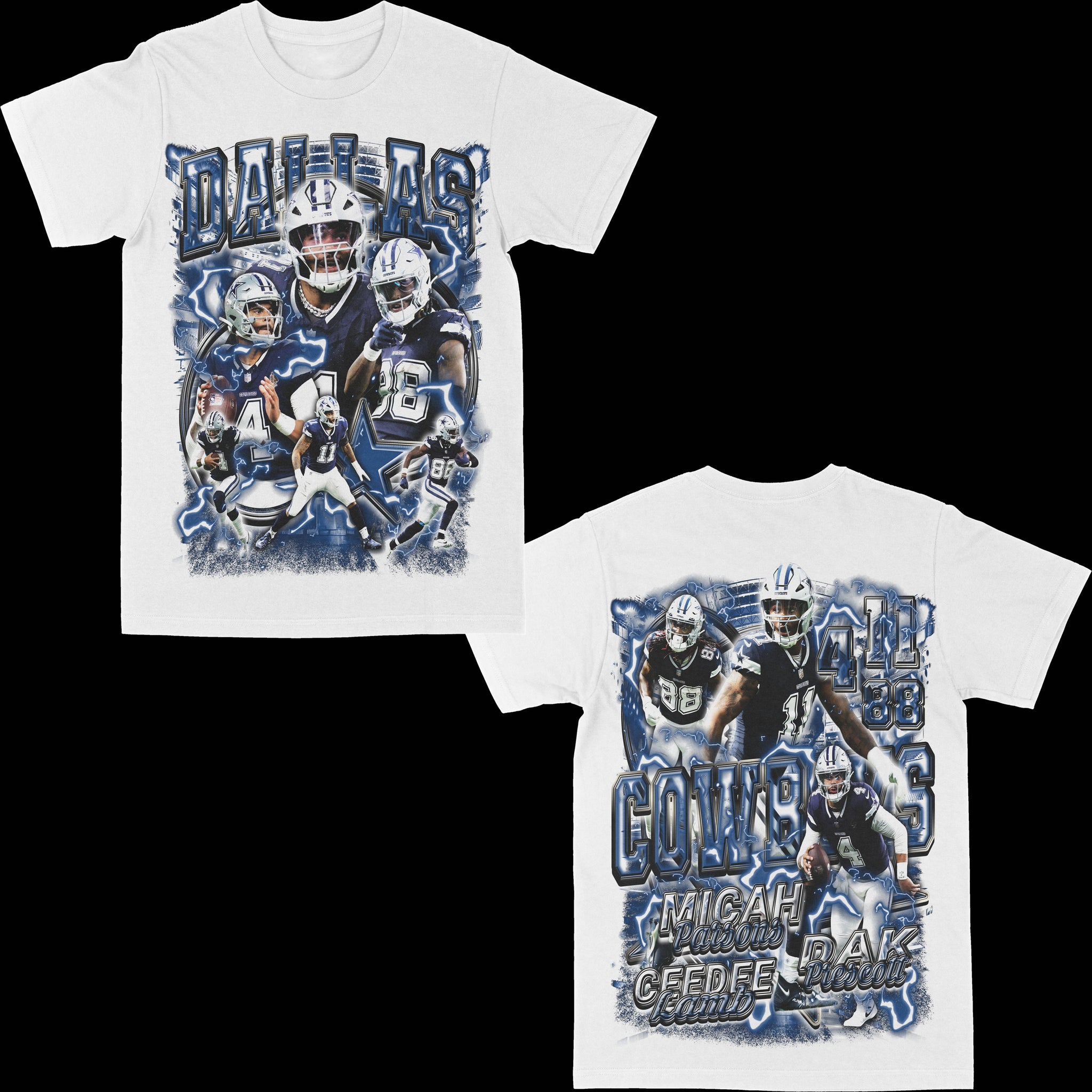 Dallas Cowboys "Big 3 F/B" Graphic  Tee