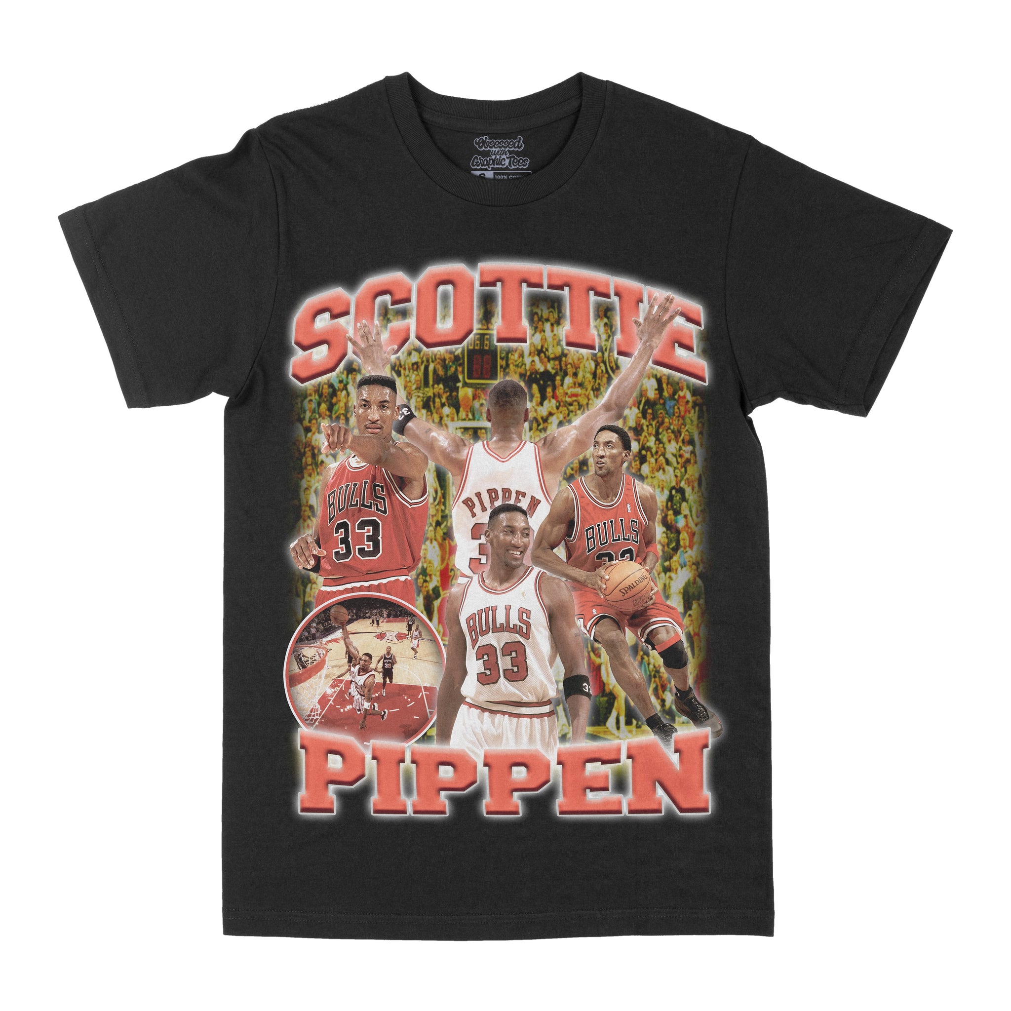 Scottie Pippen Graphic Tee Adult Large / White / Regular Heavyweight