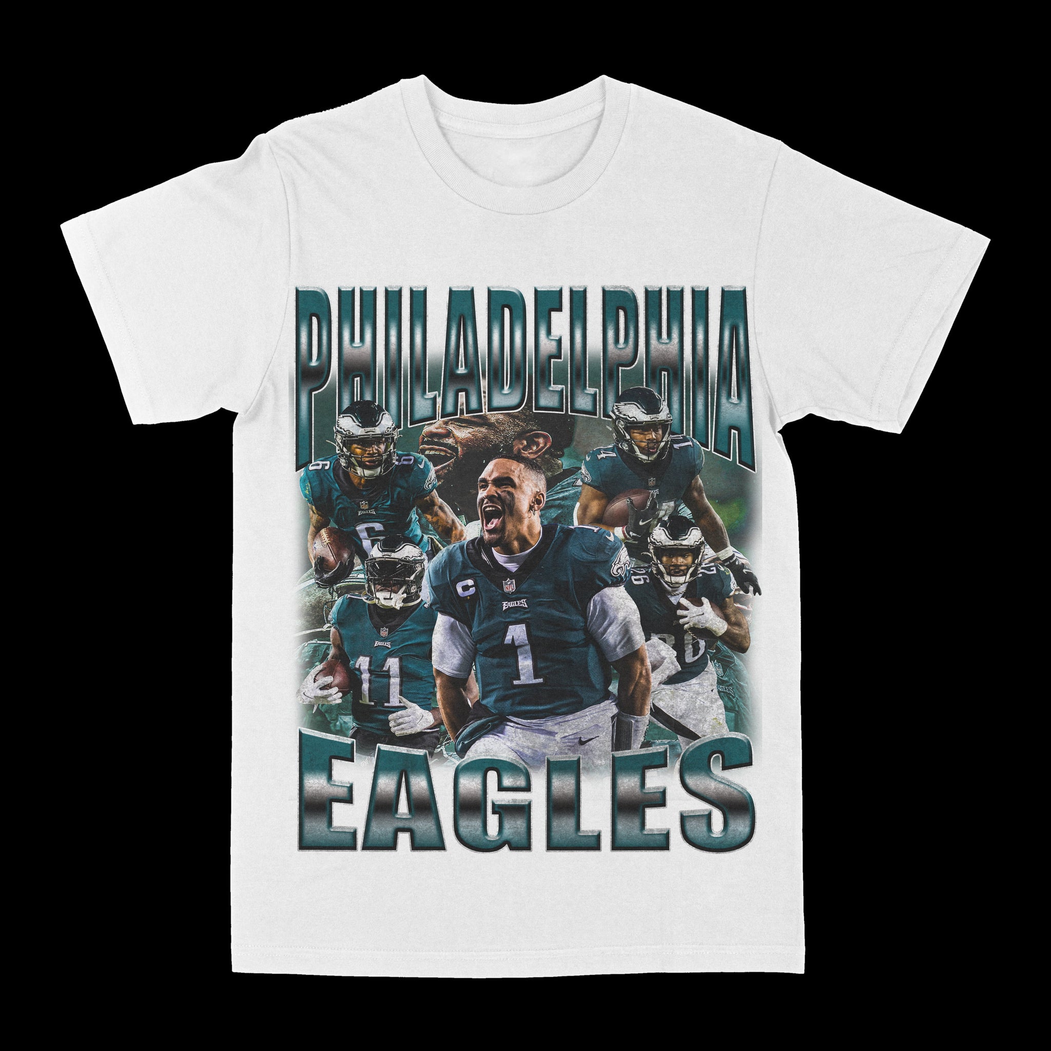 Obsessed Boutique Philadelphia Eagles Graphic Tee Adult XX-Large / White / Regular Heavyweight